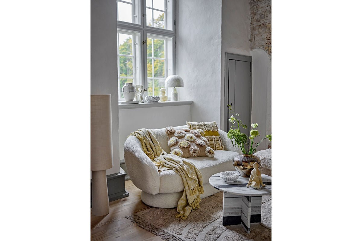 Stehlampe Madrid – Leinen in Natur