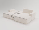 Designer Ecksofa Fresh in Samt mit Schlaffunktion und Stauraum