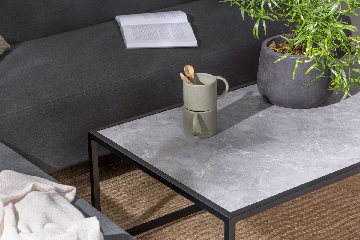 Garten Loungeset Kreta – mit wasserabweisendem Stoff & Tisch, UV-beständig