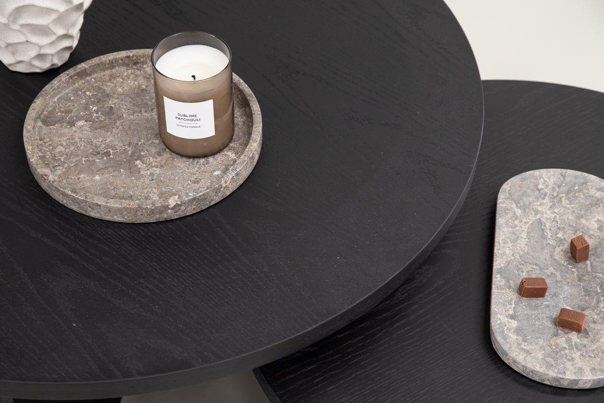 Couchtisch Allan Set - 2 Tische mit Holzoptik