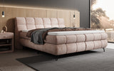 Boxspringbett Milla Cord in Rosé (Poso 052) – Milieu seitlich