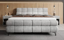 Boxspringbett Milla Cord in Hellgrau (Poso 055) – Milieu frontal