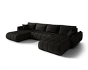 Designer Sofa Lenoa U mit Schlaf- und Klappfunktion in Samt