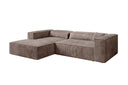 Designer Ecksofa Vasto in Cord – Blush – Links