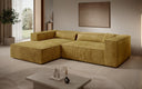 Designer Ecksofa Vasto in Cord – Safran – Links