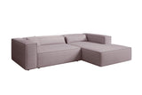 Designer Ecksofa Vasto in Strukturstoff – Taupe – Rechts