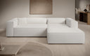 Designer Ecksofa Vasto in Strukturstoff – Weiß – Rechts