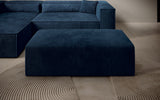 Beistellhocker Vasto in Cord – Blau