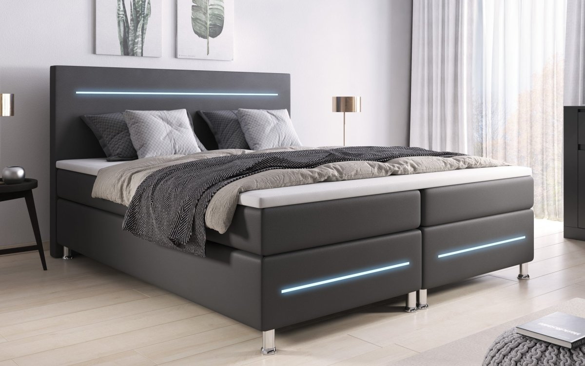 OUTLET - Boxspringbett Sejour mit LED - Luxusbetten24