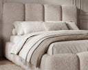 Designer Polsterbett Perla in Bouclé – Beige