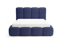 Designer Polsterbett Perla in Bouclé – Blau
