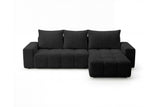 Designer Ecksofa Arvo in Bouclé mit Schlaffunktion & Stauraum – Anthrazit – Rechts