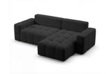 Designer Ecksofa Arvo in Bouclé mit Schlaffunktion & Stauraum – Anthrazit – Rechts