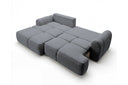 Designer Ecksofa Corso in Samt mit Schlaffunktion & Stauraum – Grau – Links