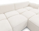 Designer Ecksofa Corso in Samt mit Schlaffunktion & Stauraum – Weiß – Rechts