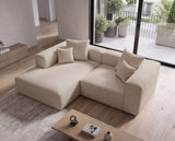 Designer Ecksofa Reno in Bouclé – Beige – Links