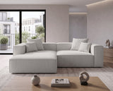 Designer Ecksofa Reno in Bouclé – Sand – Rechts