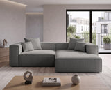 Designer Ecksofa Reno in Bouclé – Grau – Links