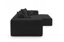 Designer Ecksofa Reno in Bouclé – Anthrazit – Rechts