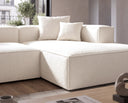 Designer Ecksofa Reno in Bouclé – Weiß – Rechts
