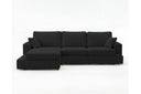 Designer Ecksofa Vigo in Bouclé – Anthrazit – Links