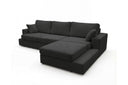 Designer Ecksofa Vigo in Bouclé – Anthrazit – Rechts