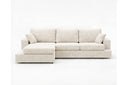 Designer Ecksofa Vigo in Chenille – Beige – Links