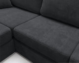 Designer Ecksofa Vigo in Chenille – Anthrazit – Links