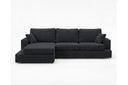 Designer Ecksofa Vigo in Chenille – Anthrazit – Links