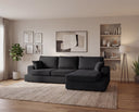 Designer Ecksofa Vigo in Chenille – Anthrazit – Rechts