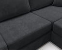 Designer Ecksofa Vigo in Chenille – Anthrazit – Rechts
