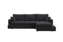 Designer Ecksofa Vigo in Chenille – Anthrazit – Rechts
