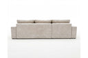 Designer Ecksofa Vigo in Chenille – Weiß – Links