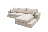 Designer Ecksofa Vigo in Chenille – Weiß – Rechts
