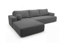 Designer Ecksofa Vanto in Bouclé – Grau – Links