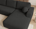 Designer Ecksofa Vanto in Bouclé – Anthrazit – Rechts