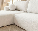 Designer Ecksofa Vanto in Bouclé – Weiß – Links
