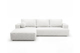 Designer Ecksofa Vanto in Bouclé – Weiß – Links