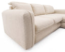 Designer Ecksofa Tino in Strukturstoff – Weiß – Rechts