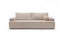 Designer 3 Sitzer Sofa Mira in Bouclé mit Schlaffunktion & Stauraum – Beige
