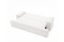 Designer 3 Sitzer Sofa Mira in Bouclé mit Schlaffunktion & Stauraum – Weiß