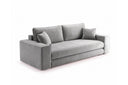 Designer 3 Sitzer Sofa Nilo in Samt mit Schlaffunktion & Stauraum – Grau