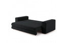 Designer 3 Sitzer Sofa Nilo in Samt mit Schlaffunktion & Stauraum – Schwarz