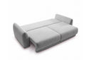 Designer 3 Sitzer Sofa Nora in Samt mit Schlaffunktion & Stauraum – Grau