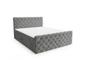 Boxspringbett Adora Samt mit Stauraum – Grau