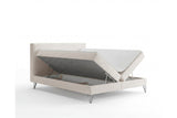 Boxspringbett Selina Slim Bouclé mit Stauraum – Beige