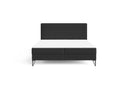 Boxspringbett Selina Slim Bouclé mit Stauraum – Anthrazit