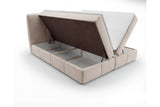 Boxspringbett Laguna Stoff mit Stauraum – Beige