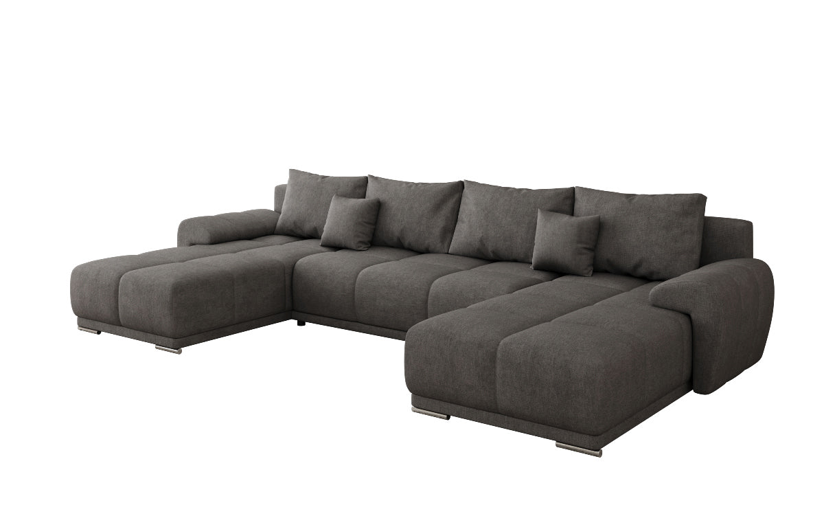 Designer Sofa Leni U mit Schlaf- und Klappfunktion in Stoff