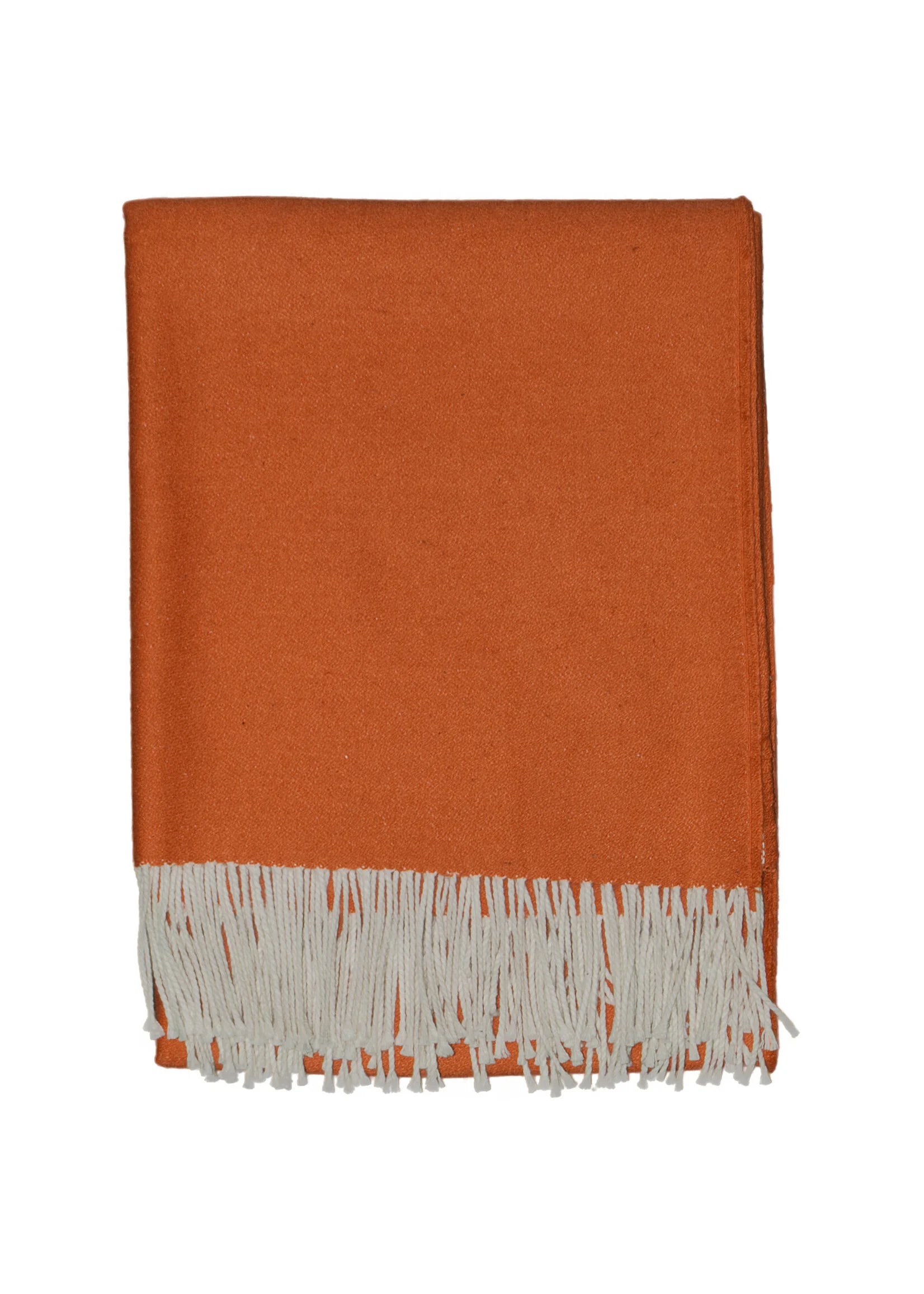 Leichte Alpaka Tagesdecke Noria - Reine Alpakawolle in Orange - 175x135 cm